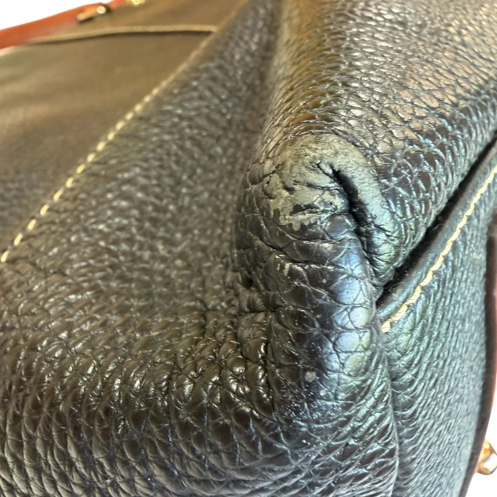 Dooney & Bourke Large Chelsea Shopper Black Pebbled Leather Tote Bag
